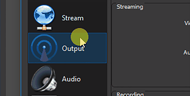 Recording Settings Output