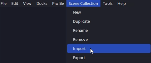 scene collection import