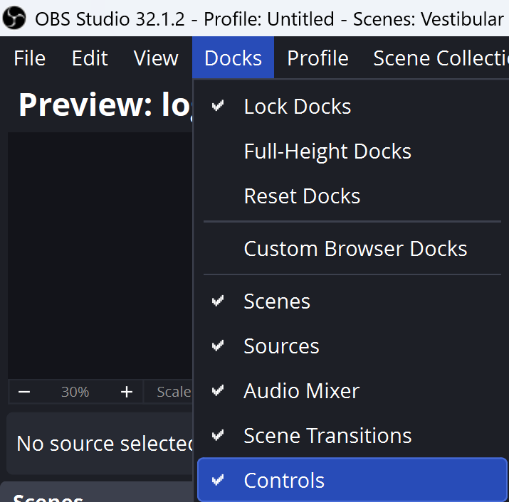 controls dock